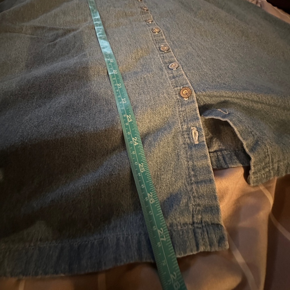 Vintage Blue button up denim Maxi skirt - Picture 2 of 5